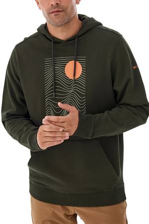 CSC Linear Drifts Erkek Kapüşonlu Sweatshirt - CS0392 Koyu Yeşil - 5