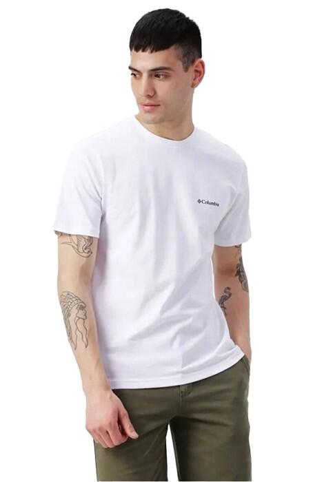 CSC M Basic Logo Brushed Erkek Kısa Kollu T-Shirt - CS0282 Beyaz - 1