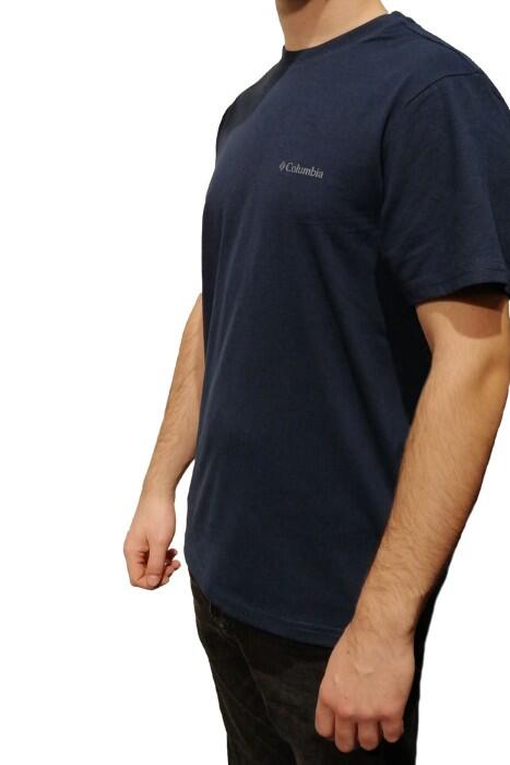 Columbia - CSC M Basic Logo Brushed Erkek Kısa Kollu T-Shirt - CS0282 Koyu Lacivert