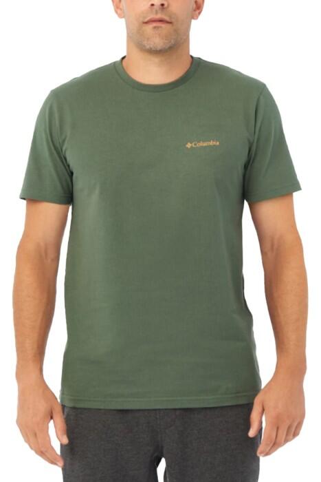 Columbia - CSC M Basic Logo Brushed Erkek Kısa Kollu T-Shirt - CS0282 Yeşil