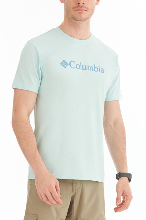 Columbia - CSC M Basic Logo Brushed Erkek Kısa Kollu T-Shirt - CS0287 Buz Yeşili