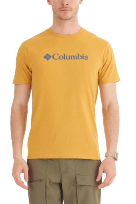 CSC M Basic Logo Brushed Erkek Kısa Kollu T-Shirt - CS0287 Sarı