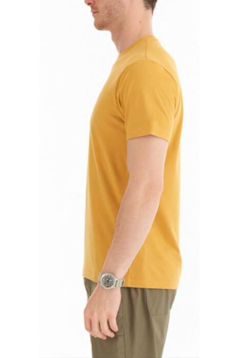 CSC M Basic Logo Brushed Erkek Kısa Kollu T-Shirt - CS0287 Sarı - 2