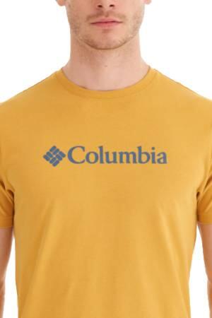 CSC M Basic Logo Brushed Erkek Kısa Kollu T-Shirt - CS0287 Sarı - Thumbnail