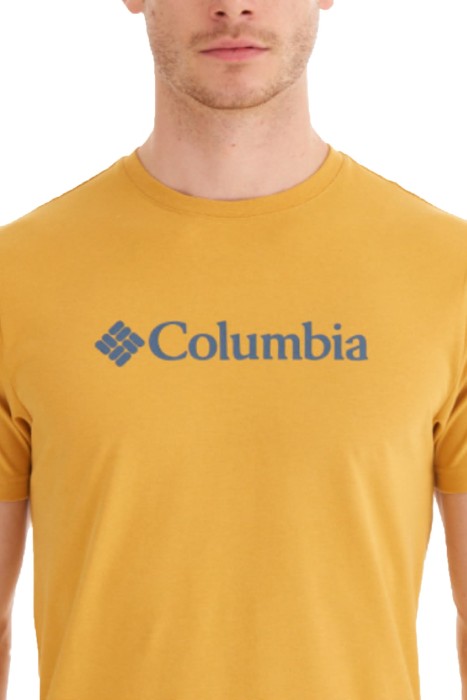 CSC M Basic Logo Brushed Erkek Kısa Kollu T-Shirt - CS0287 Sarı