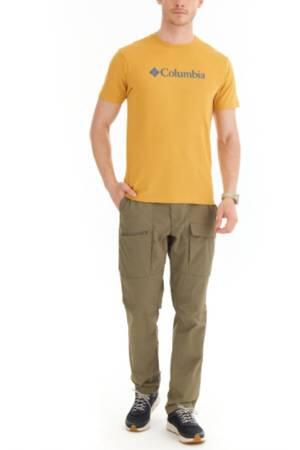 CSC M Basic Logo Brushed Erkek Kısa Kollu T-Shirt - CS0287 Sarı - 4