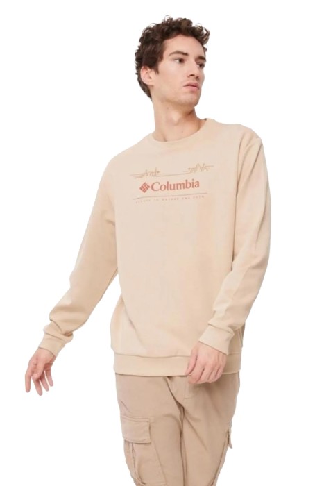 Columbia - CSC Nature And Back Erkek Sweatshirt - CS0329 Deve tüyü