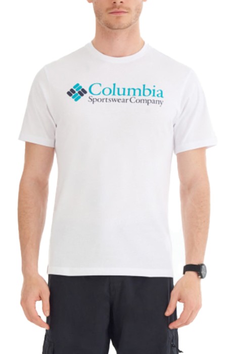 Columbia - CSC Retro Logo Erkek Kısa Kollu T-Shirt - CS0311 Beyaz