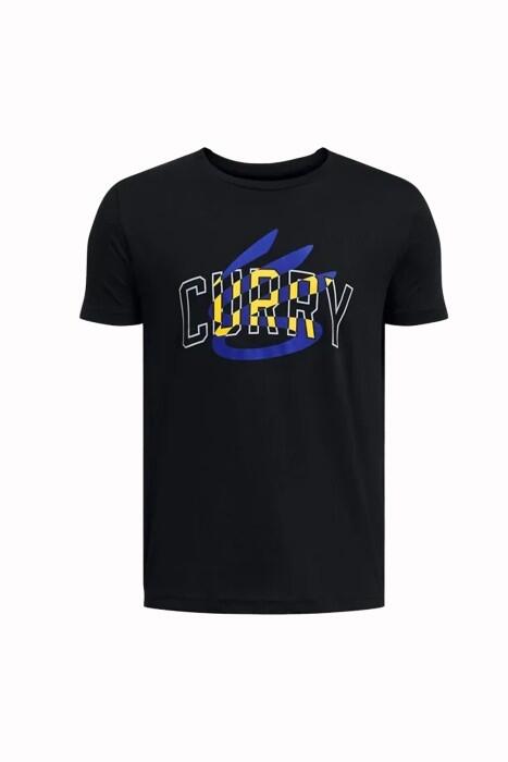 Under Armour - Curry Logo Tee Erkek Çocuk T-Shirt - 1383859 Siyah