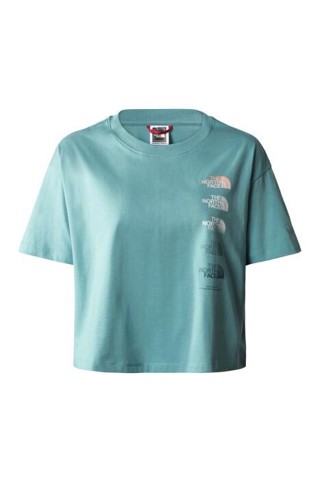 D2 Graphic Crop S/S Kadın T-Shirt - NF0A83FA Su Yeşili - 1