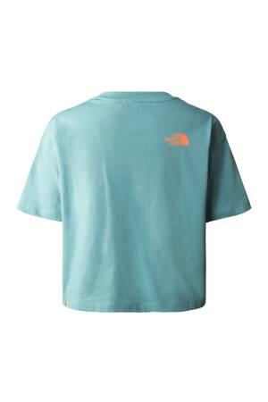 D2 Graphic Crop S/S Kadın T-Shirt - NF0A83FA Su Yeşili - 2