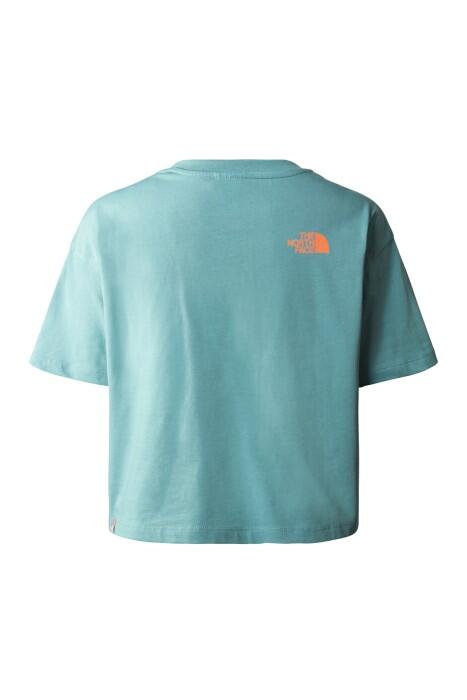 D2 Graphic Crop S/S Kadın T-Shirt - NF0A83FA Su Yeşili - 2