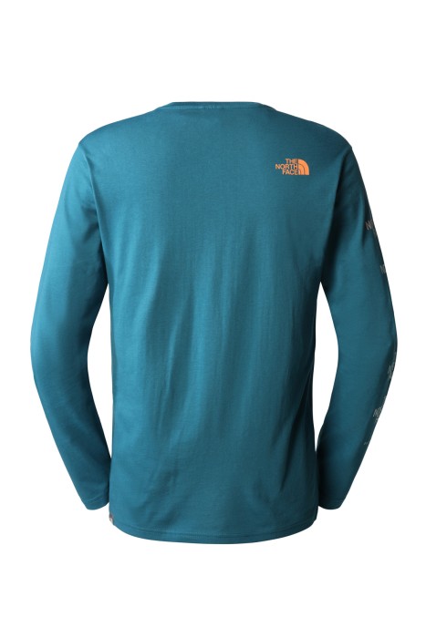 D2 Graphic L/S Tee Uzun Kollu T-Shirt - NF0A83FP Mavi