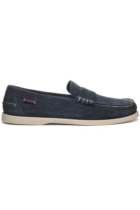 Sebago - Dan Boat Flesh Out Erkek Nubuk Deri Ayakkabı - 7111MSW Lacivert