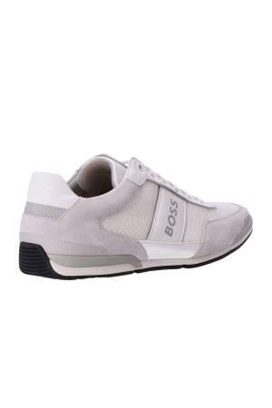 Deri Detaylı Erkek Spor Ayakkabı - 50485629 Beyaz - Thumbnail