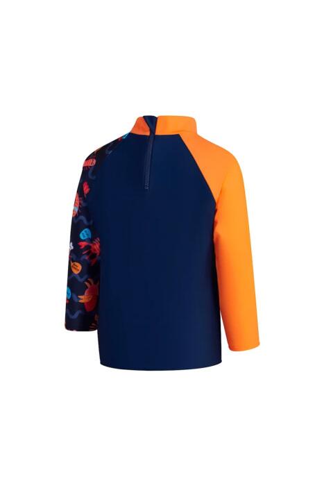 Digi Ls Rash Top Jm Bebek Koruyucu Üst - 8-00384316830 Mavi/Turuncu - 2
