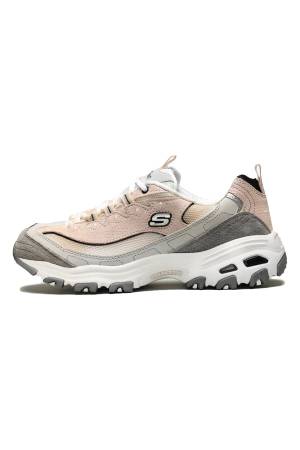 D'Lites-Free Energy Kadın Sneakers - 13147 Beyaz/Gri/Pembe - Skechers