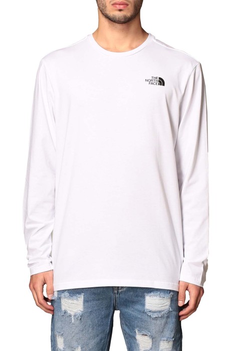 The North Face - Easy Tee Erkek Uzun Kollu T-Shirt - NF0A2TX1 Beyaz/Siyah