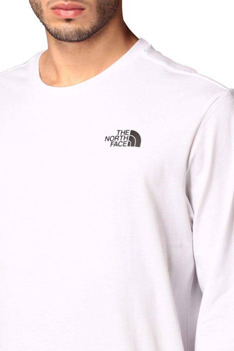 Easy Tee Erkek Uzun Kollu T-Shirt - NF0A2TX1 Beyaz/Siyah