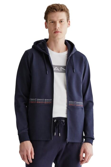 Gant - Erkek Kapüşonlu SweatShirt - 2523102 Lacivert