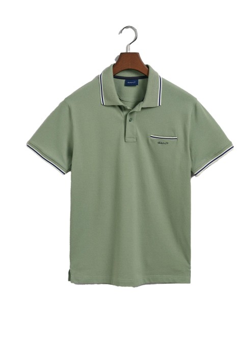 Gant - Erkek Polo Yaka T-Shirt - 2003170 Yeşil