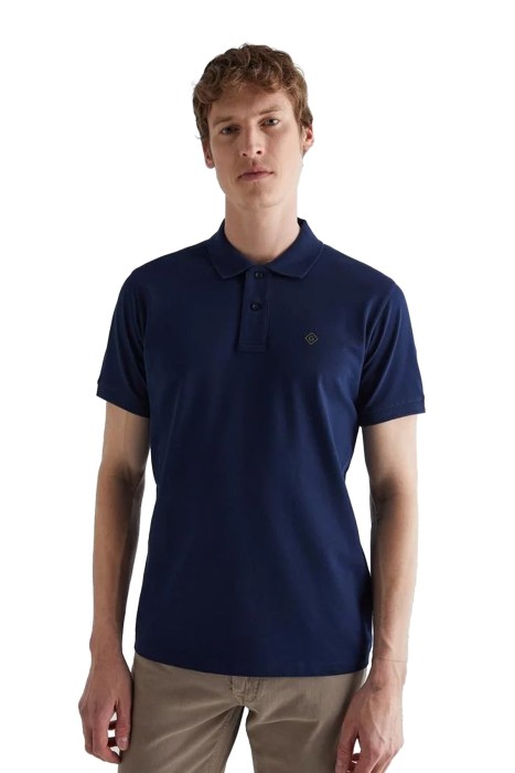 Gant - Erkek Polo Yaka T-Shirt - 2423111T Lacivert
