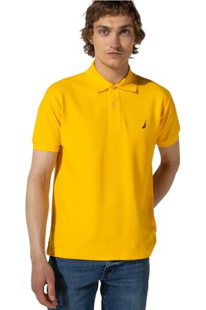 Erkek Polo Yaka T-Shirt - K41000T Sarı - Thumbnail