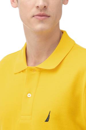 Erkek Polo Yaka T-Shirt - K41000T Sarı - Thumbnail