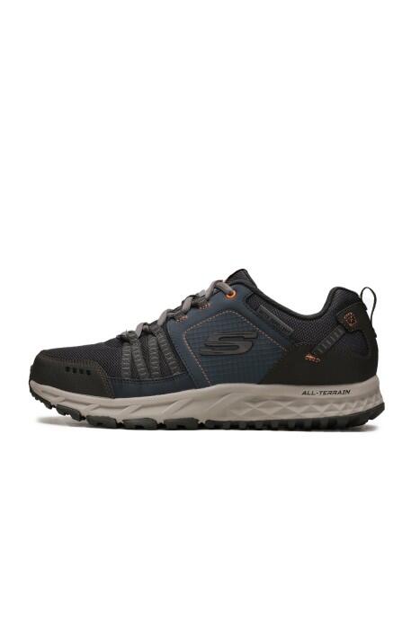 Skechers - Escape Plan Erkek Ayakkabı - 51591 Lacivert/Turuncu