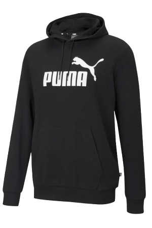 Ess Big Logo Erkek Kapüşonlu SweatShirt - 586688 Siyah/Beyaz - Puma