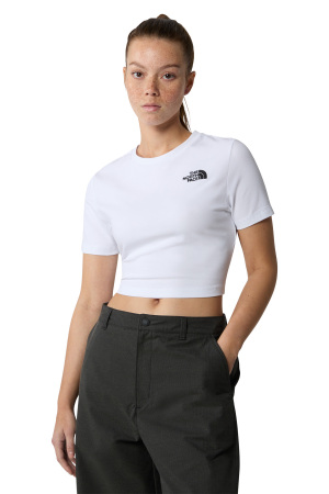 Essential Kadın Crop T-Shirt - NF0A55AO Beyaz - The North Face