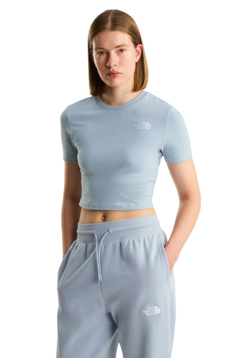 Essential Kadın Crop T-Shirt - NF0A55AO Buz Mavisi - 1
