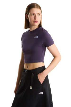 Essential Kadın Crop T-Shirt - NF0A55AO Mor - The North Face