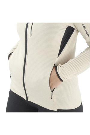 Essential Lightwarm Kadın Kapüşonlu Tam Fermuarlı Polar - LC2224200 Ekru - 3