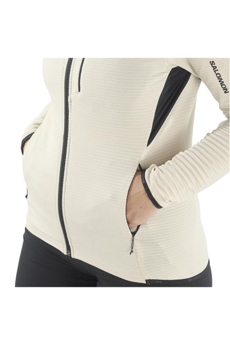 Essential Lightwarm Kadın Kapüşonlu Tam Fermuarlı Polar - LC2224200 Ekru - 3