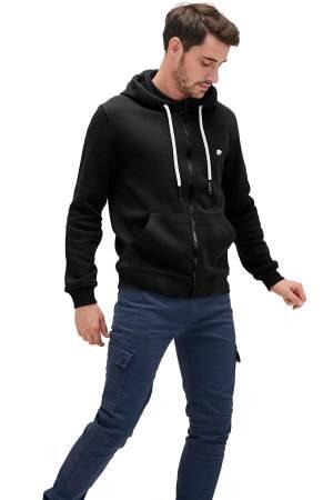 Even Full-Zıp Erkek Tam Fermuarlı SweatShirt - 21.02.12.028 Lacivert - Bad Bear