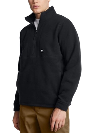 Expanse Fleece Yarım Fermuarlı Erkek Sweatshirt - 1387570 Siyah - Under Armour