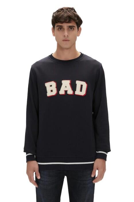 Bad Bear - Felt Crewneck Erkek SweatShirt - 23.02.12.013 Lacivert