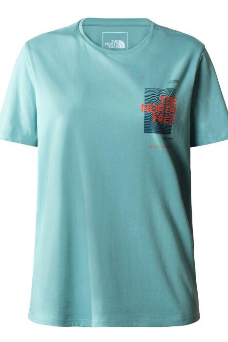 The North Face - Foundatıon Graphıc Tee Kadın T-Shirt - NF0A55B2 Su Yeşili