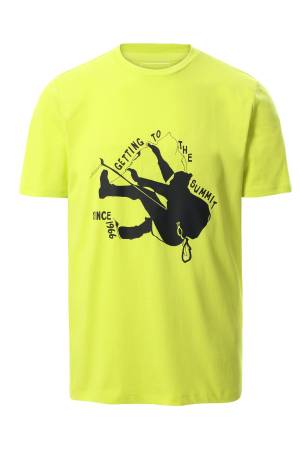 Foundatıon Graphıc Tee S/S - Eu Erkek T-Shirt - NF0A55EF Parlak Sarı - The North Face