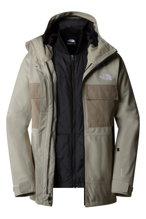 Fourbarrel Triclimate Erkek Mont - NF0A7WYF Gri/Siyah - The North Face