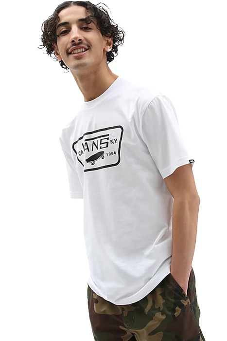 Vans - Full Patch Erkek T-Shirt - VN000QN8 Beyaz/Siyah