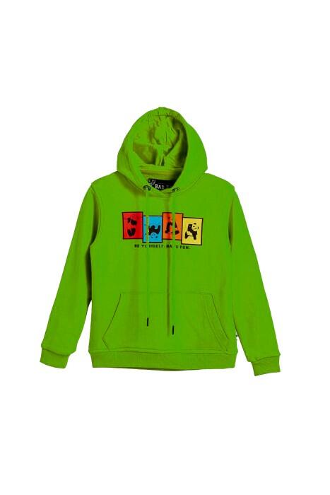 Fun Kapüşonlu Çocuk SweatShirt - 23.06.12.005 Yeşil