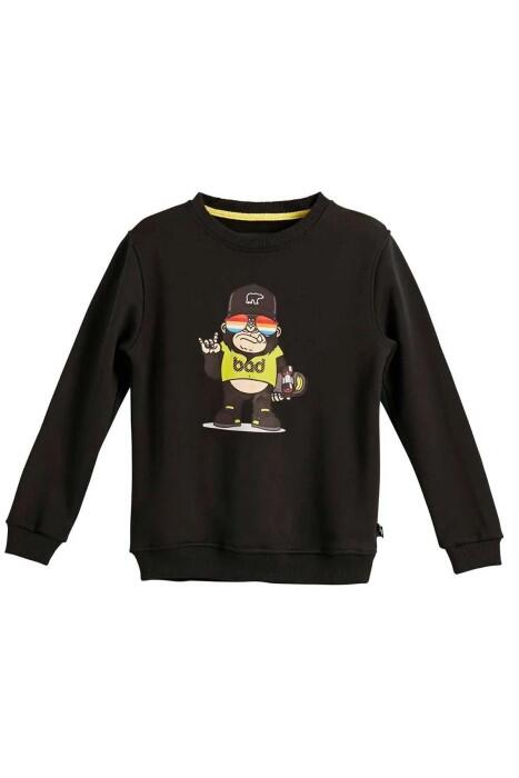 Bad Bear - Funky Crewneck Çocuk SweatShirt - 23.06.12.004 Siyah