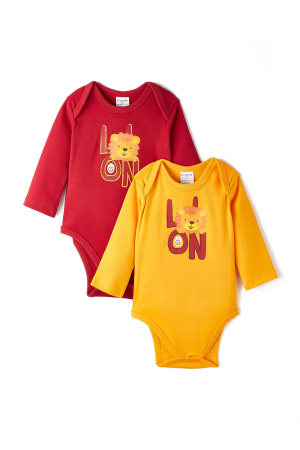Galatasaray 2`li Bebek Body B232120 Sarı/Kırmızı - 1