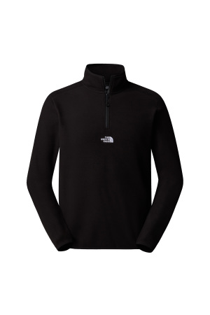 Glacıer 1/4 Zıp - Embroıdered Logo Yarım Fermuar Erkek Polar - NF0A83I3 Siyah - 1