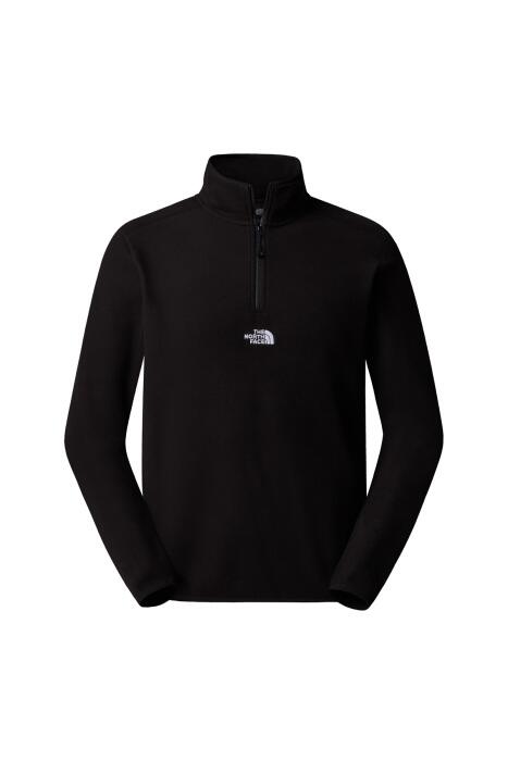 Glacıer 1/4 Zıp - Embroıdered Logo Yarım Fermuar Erkek Polar - NF0A83I3 Siyah - 1