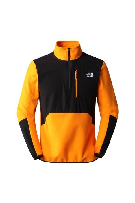 The North Face - Glacıer Pro 1/4 Zıp Erkek Polar - NF0A5IHR Turuncu/Siyah