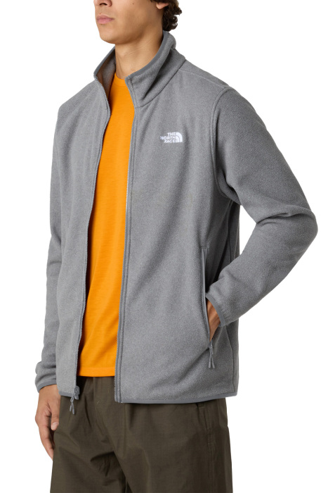 Glacier Tam Fermuarlı Erkek Polar Ceket - NF0A8D0R Gri - 4