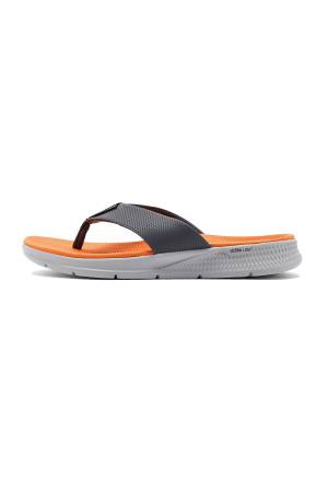 Go Consistent Sandal Erkek Terlik - 229035 Gri/Turuncu - Skechers